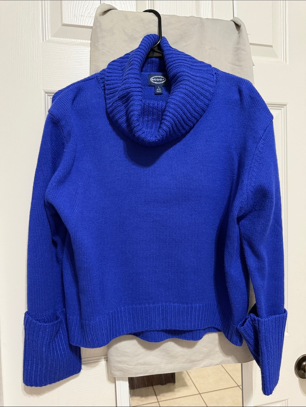 Scoop NYC Royal Blue Cowl Neck Sweater